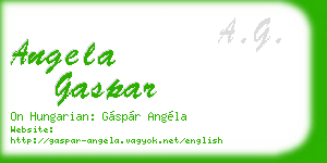 angela gaspar business card
