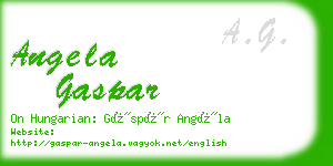 angela gaspar business card